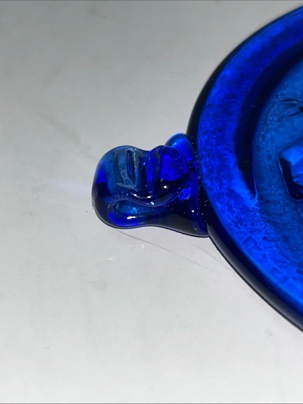 Cobalt blue Round Hummingbird Ornament or Suncatcher